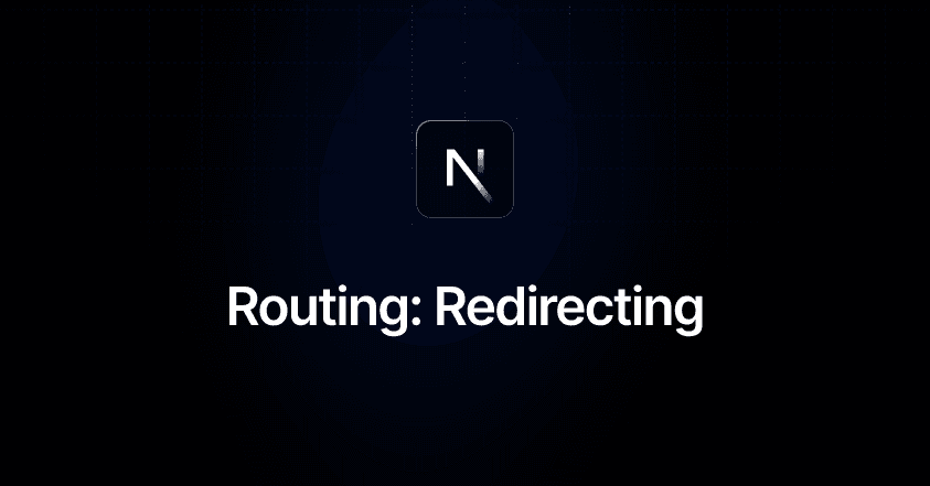 Next.js routing and redirecting documentation page header
