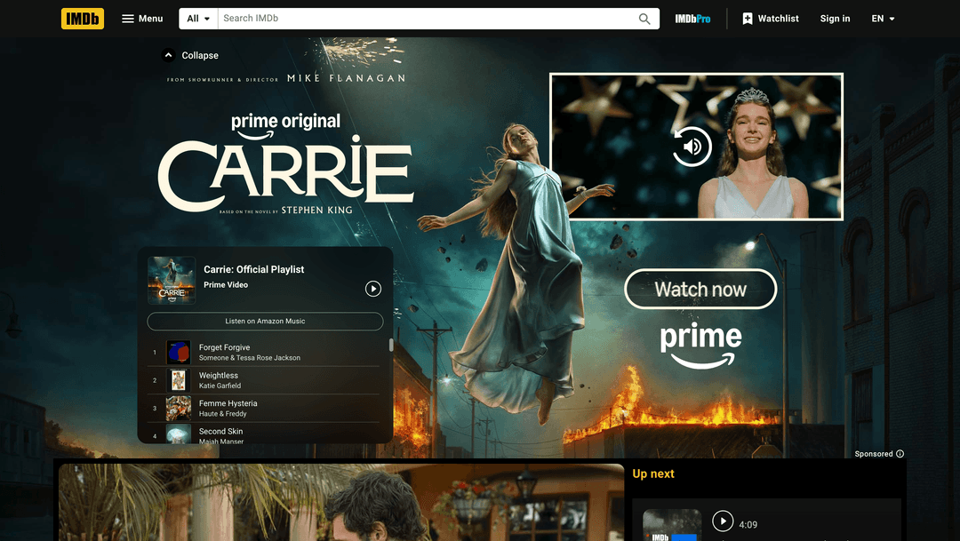 IMDb main page