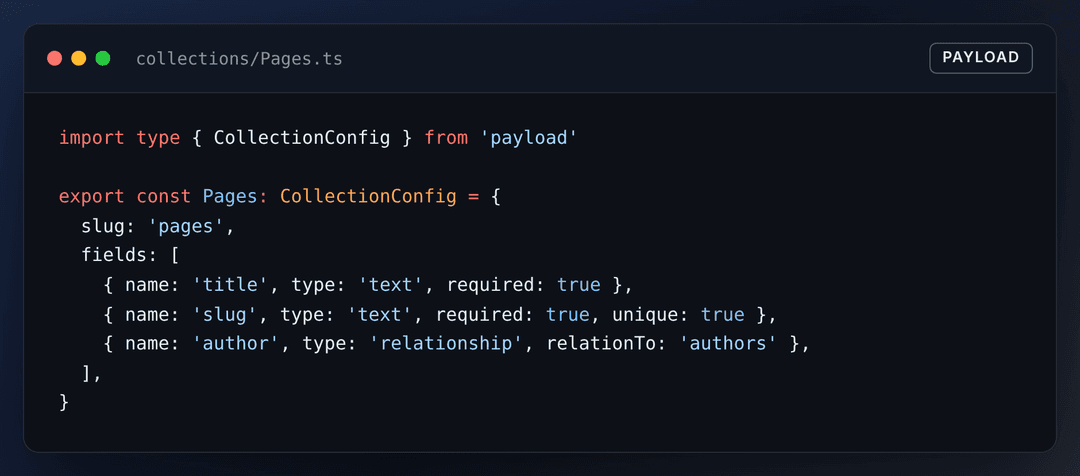 payload schema example