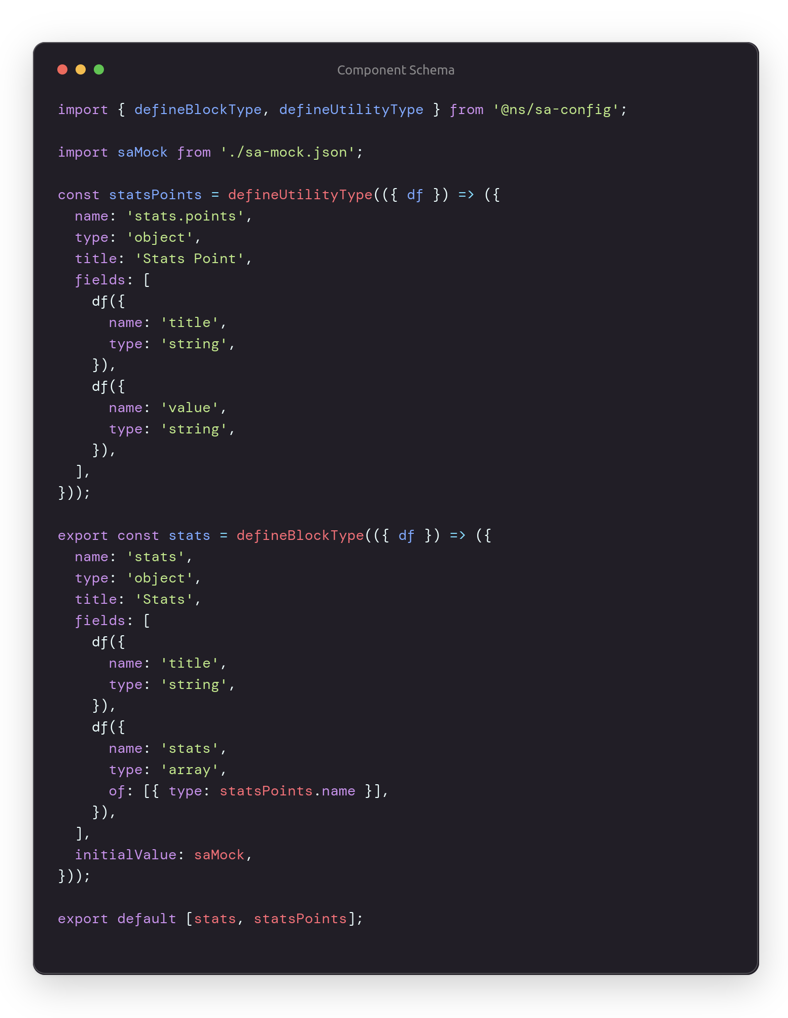 Components Schema