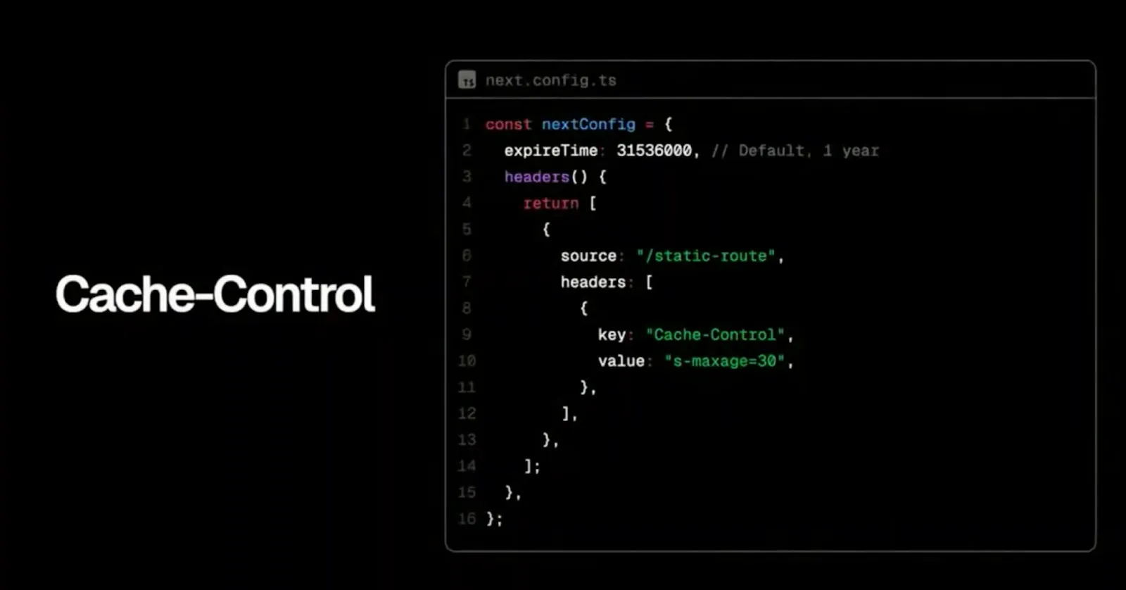cache controll config