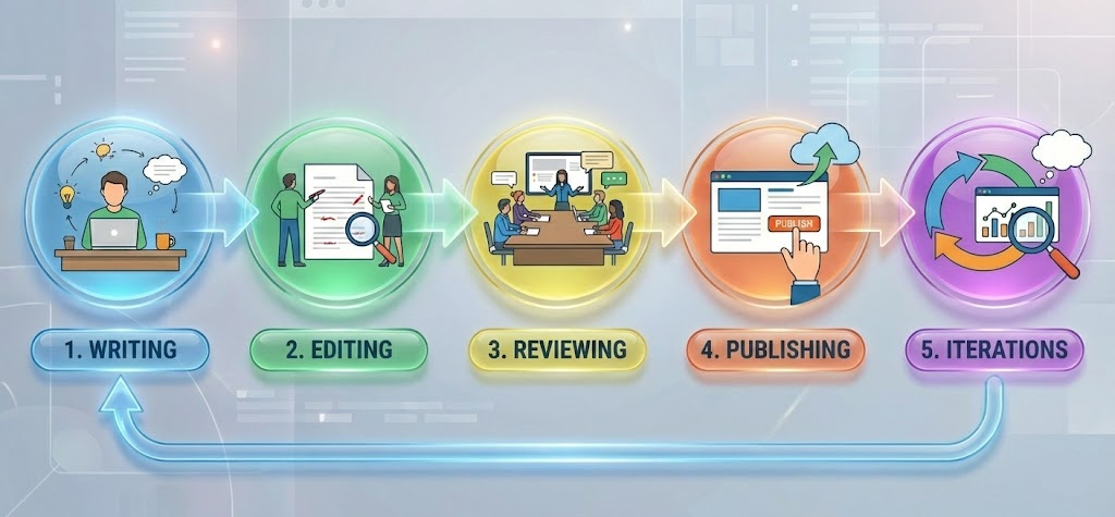 Content publishing flow example
