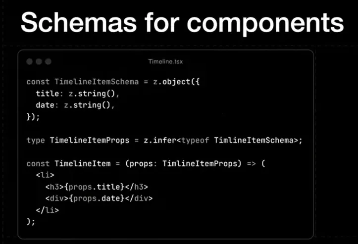 schema for component props