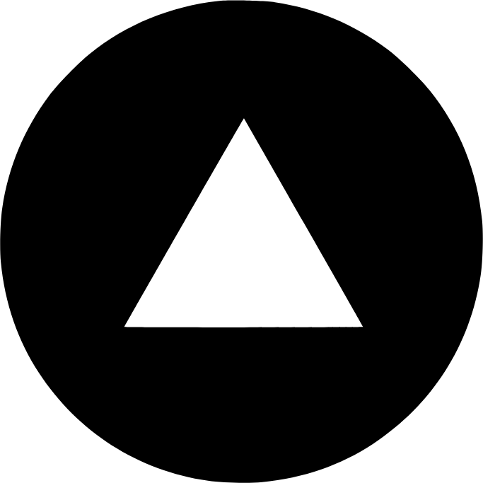 Vercel logo, white triangle on black circle