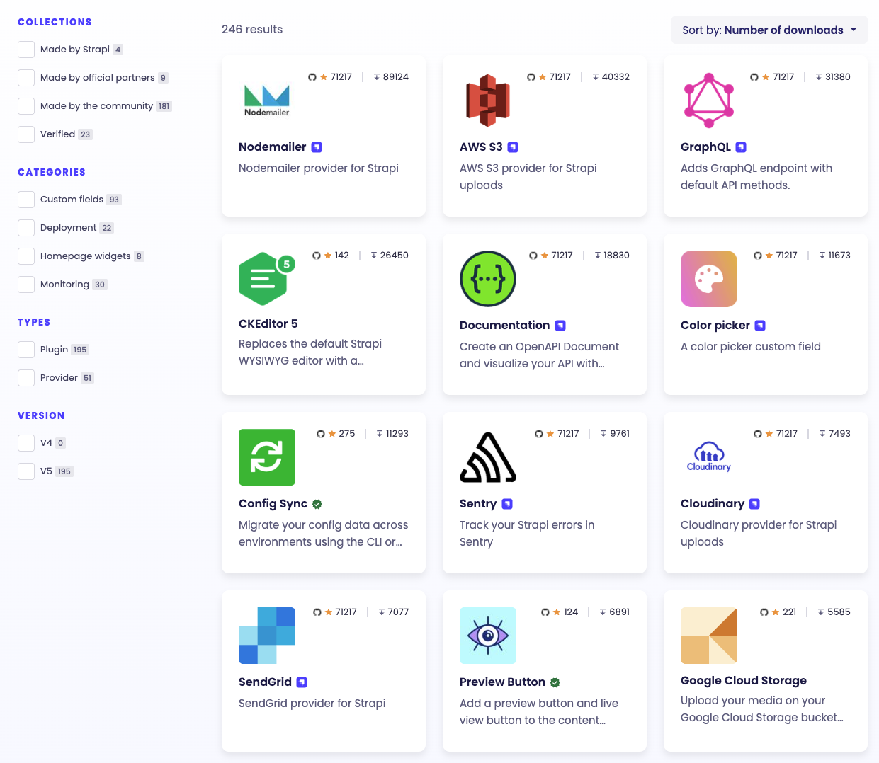 Strapi plugins marketplace